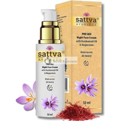 Arckrém Ránctalanító Pro-Age Éjszakai Krém Kumkumadi Olajjal és Magnézium Hidratáló