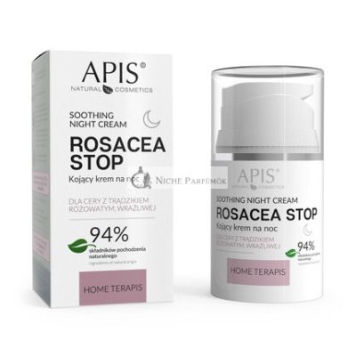 Apis Rosacea Stop Nyugtató Éjszakai Krém Irritált és Érzékeny Bőrre, 50g