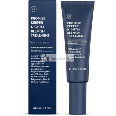 Allies of Skin Ígéret Megtartó Pattanás Elleni Éjszakai Krém, 50ml