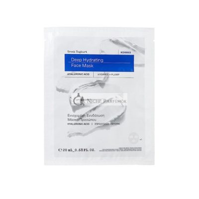 KORRES GREEK YOGHURT Intenzív Hidratáló Arcpakolás Azonnali Hűsítő Hatással, 20ml
