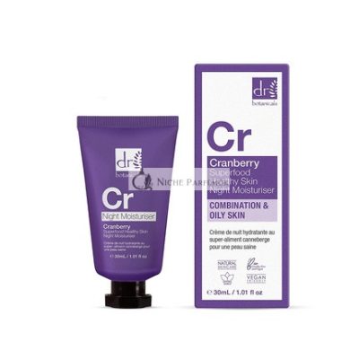 Dr Botanicals Apothecary Collection Cranberry Szuperélelmiszer Éjszakai Hidratáló, 30ml
