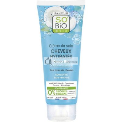 SO'BiO étic Cosmos Organic Kókuszos és Hyaluronsavas Hidratáló Hajkrém, 100ml