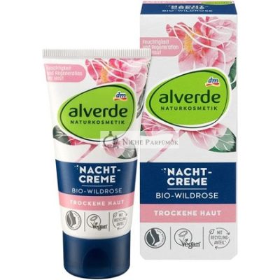 Alverde Természetes Kozmetikumok Vad Rózsa Éjszakai Krém, 50ml