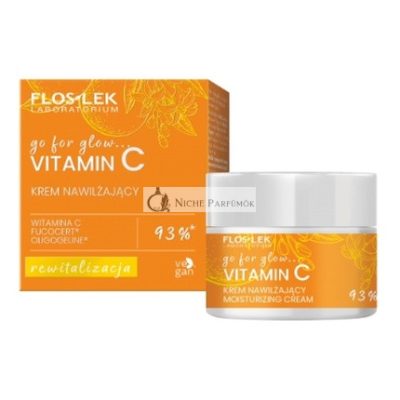 Floslek Laboratorium Go For Glow C-vitaminos Hidratáló Krém Napra és Éjszakára, 50 ml
