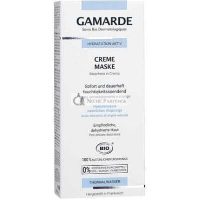 GAMARDE Bio-Kozmetikum Hyaluronsavas Hidratáló Krémmaszk Száraz Bőrre, 40ml