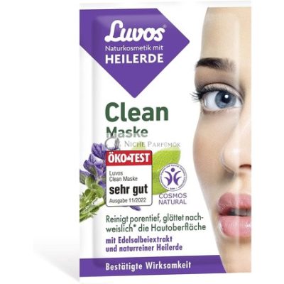 Luvos Krém Maszk Tisztító Maszk Mélytisztító Vegán Azonnali Hatás 7,5ml