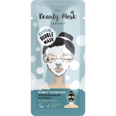 The Beauty Mask Company Oxigén Buborék Maszk Tisztító Kendő Maszk Aktivált Szénnel, 25g