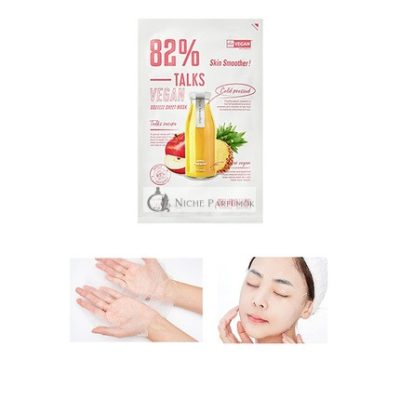 MISSHA Talks Vegan Squeeze Sheet Mask Bőrfinomító Durva Bőrre, 1 Maszk