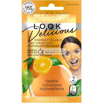 Eveline Cosmetics Look Delicious Energizáló Arcpakolás Természetes Hámlással, 10ml