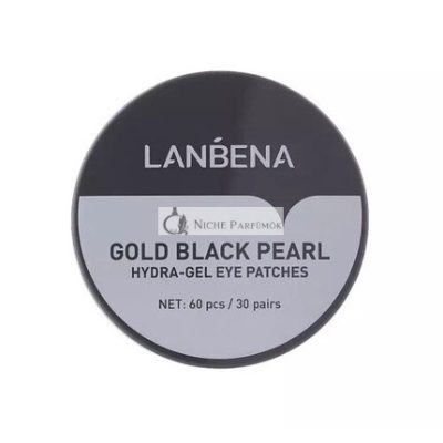 LANBENA Hidrogél Szemmaszk Arany Fekete Gyöngy, 60db