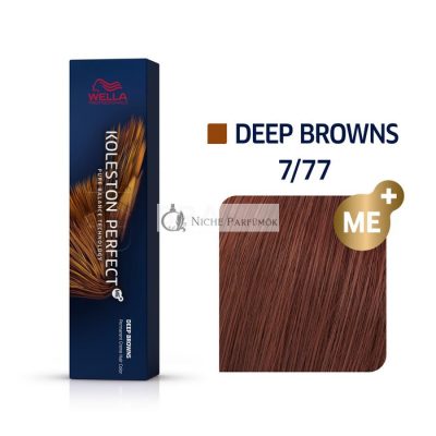 Wella Professionals Koleston Perfect Me+ Deep Browns professzionális permanens hajszín 7/77 60 ml