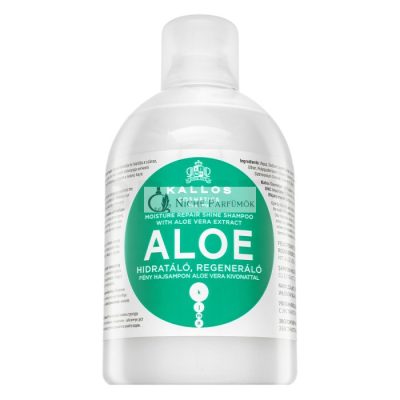 Kallos Aloe Moisture Repair Shine Shampoo tápláló sampon puha és fényes hajért 1000 ml