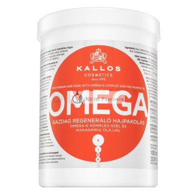 Kallos Omega Rich Repair Hair Mask tápláló maszk sérült hajra 1000 ml