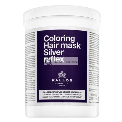 Kallos Silver Reflex Hair Mask neutralizáló maszk platinaszőke és ősz hajra 1000 ml
