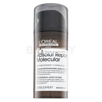 L'Oréal Professionnel Série Expert Absolut Repair Molecular Professional Leave-in Mask öblítést nem igénylő megújító pakolás sérült hajra 100 ml