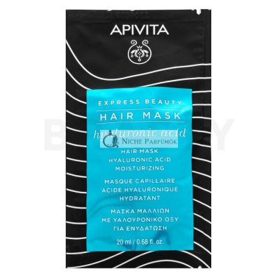 Apivita Express Beauty Hair Mask Hyaluronic Acid tápláló hajmaszk hialuronsavval 20 ml