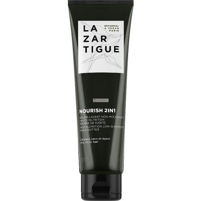 Lazartigue Nourish 2in1 High Nutrition Low-Shampoo tápláló sampon durva és száraz hajra 150 ml