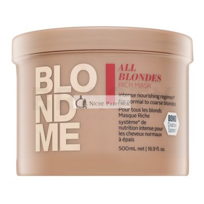 Schwarzkopf Professional BlondMe All Blondes Rich Mask tápláló maszk szőke hajra 500 ml