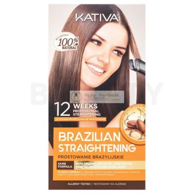 Kativa Brazilian Straightening Kit készlet keratinnal haj kiegyenesítésére 225 ml