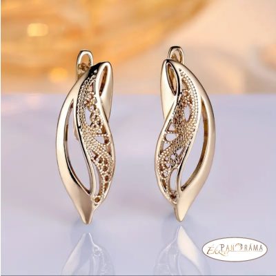 18K Gold Filled, antiallergén fülbevaló - Maya