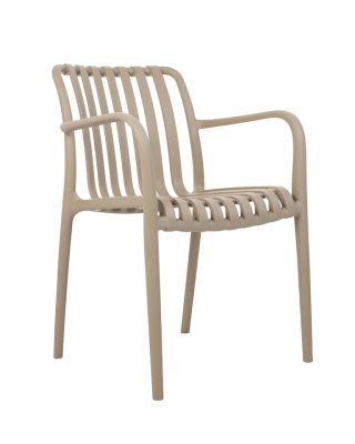 Modesto Strips Polipropilén Bézs Kerti Szék Karfával