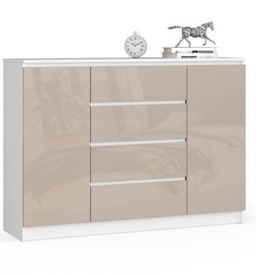 AKORD CLP K140 Komód Akril Cappuccino Magasfényű