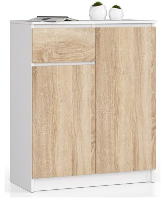 AKORD CLP K80 Komód Laminált Fehér-Sonoma Tölgy