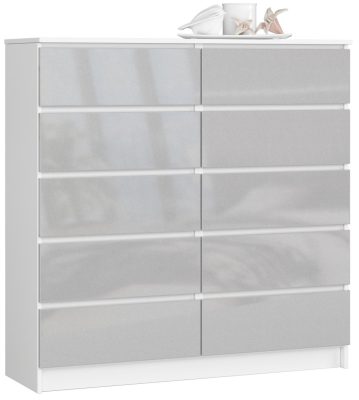 AKORD CLP K120 Komód Metál Magasfényű 10 Fiókos