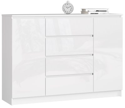 AKORD CLP K140 Magasfényű Fehér Komód