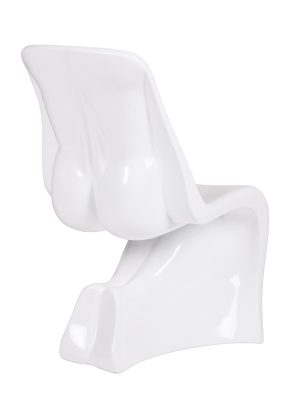 King Home HIM Üvegszálas Szék Fehér Magasfényű
