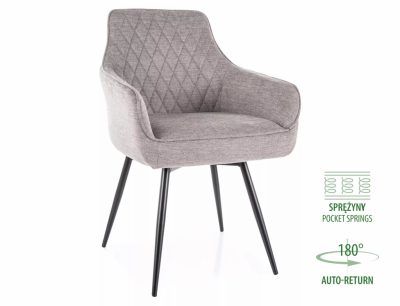 Marlo Brego Forgó Étkezőszék Szürke Szövettel