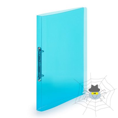 PP Gyűrűskönyv A4, 2 gyűrűs 2cm gerinc áttetsző - kék