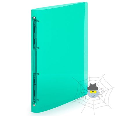 PP Gyűrűskönyv A4, 4 gyűrűs 2cm gerinc áttetsző - zöld