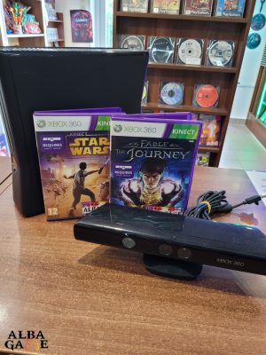 XBOX 360 SLIM 4 GB + KINECT SZENZOR + 2 DB KINECT JÁTÉK ( FABLE - THE JOURNEY + KINECT STAR WARS)