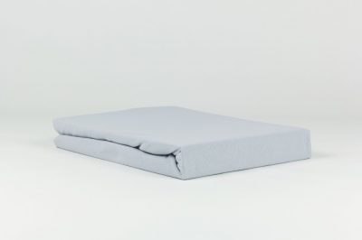 ELY Gumis jersey lepedő - világos szürke- 180 x 200 cm