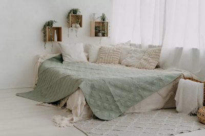 NATURTEX Emily Moha zöld Hegesztett Ágytakaró 235x250cm