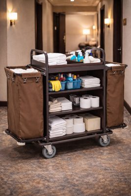 Heidi szobaasszony kocsi, 146x50x120 cm, barna