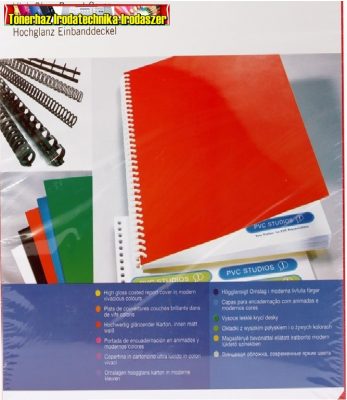 Hátlap fényes piros A/4 100 lap/cs 250gr. EVO