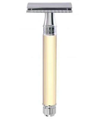 Edwin Jagger Closed Comb Long Safety Razor Ivory/Chrome - DEL87