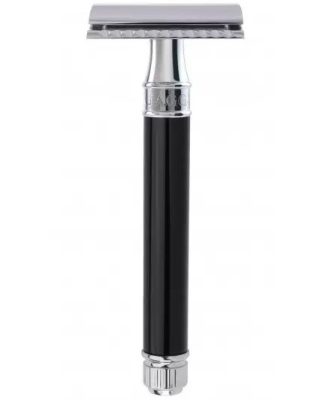 Edwin Jagger Closed Comb Long Safety Razor Ebony/Chrome - DEL86