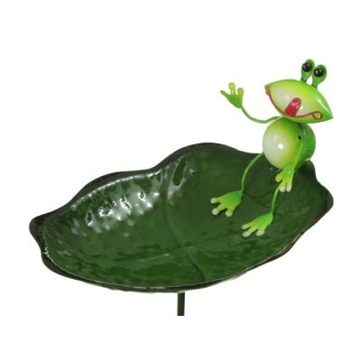 Itató betűzős békával fém 20cm