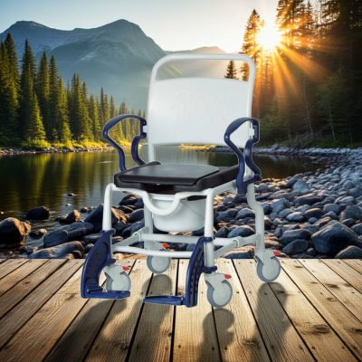 New York nagy teherbírású gördíthető zuhanyzószék szoba wc egyben 150 kg