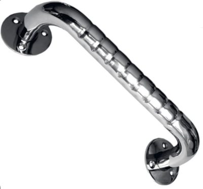 Króm egyenes fürdőszoba kapaszkodó 40 cm csúszásmentes dombornyomott