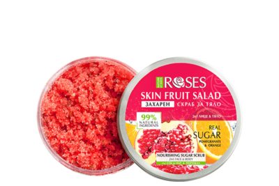 Nature of Agiva Roses Skin Fruit Salad 2:1 Cukros bőrradír arca és testre Gránátalma-Narancs, 200 ml