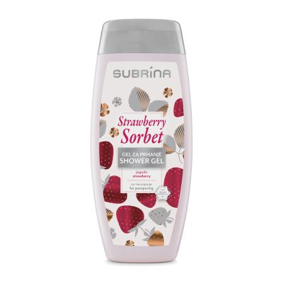 Subrina Strawberry Sorbet tusfürdő eper illattal, 250 ml
