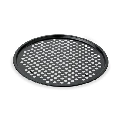 Pizzaforma rozsdamentes perforált bevonatos anyag , felső átm.: 33 cm, alsó átm.: 30,5 cm, - Német minőség