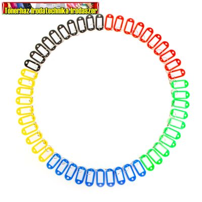 55577 Kulcstartó (kulcsjelölő),műanyag, vegyes színben (db-ár) 50db/csg