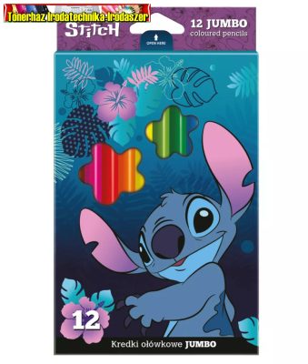 Stitch Színes ceruza készlet - Jumbo - háromszögletű 12db/cs (54816)