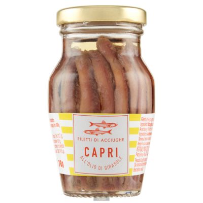 Capri szardellafilé napraforgóolajban, 140g