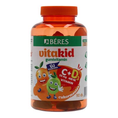 BÉRES VITAKID C+D GUMITABLETTA 90DB